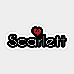 Scarlett Cute Heart Sticker